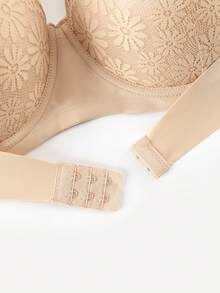 Bralution Sujetador cómodo y elegante bordado para mujer de talla grande - Albaricoque - Ver 4