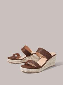 Styleloop Women's Wedge & Platform Shoes, Bohemian, Beach Vacation, Western Wind, Summer Wear, Travel Essentials - Brown - View 8