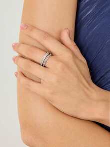 MOTF PREMIUM Anillo chapado en micro 18K - Blanco plateado - View 3