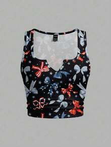 Slaydiva Áo hai dây và áo tank top cỡ lớn thắt nơ, kiểu dáng tối giản thoải mái, phù hợp cho mùa hè và các buổi tiệc. - trắng - Xem 1