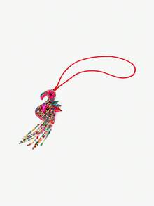 Viva Strut A Summer Island Style Handmade Beaded Bird Bag Pendant, Fresh Diamond-Encrusted Bird Pendant, Niche Holiday Accessories - bird - View 5