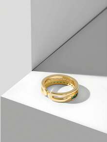 MOTF PREMIUM ANILLO BAÑADO EN ORO DE 18K - Verde - Ver 8