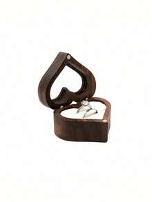 1 Stück Herz-förmige Holz-Schmuckbox für elegante Ringpräsentation, perfekt für Verlobungen, Hochzeiten und Valentinstag Geschenke, ideale Aufbewahrungslösung für Paare, Schulanfang Grundausstattung, einzigartiges Wohndekoration, sinnvolles Geschenk für besondere Anlässe, Liebe feiern und Erinnerungen mit dieser zeitlosen Schatulle bewahren, Raumdekoration - Walnuss - Übersicht 9