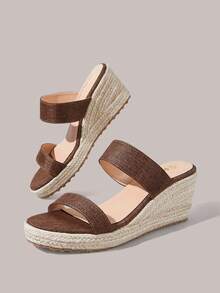 Styleloop Women's Wedge & Platform Shoes, Bohemian, Beach Vacation, Western Wind, Summer Wear, Travel Essentials - Brown - View 9