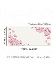 1 Pack Large Pink Peach Blossom Pattern Gaming Mouse Pad Keyboard Desk Mat Non Slip Rubber Base Stitched Edge Washable Computer Mat Office Home Laptop Pad Multiple Sizes Available - Pink Peach Blossoms - View 7