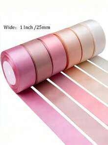 150 Yards 6-Packs Green Ribbon Assorted Solid ColorsSatin Ribbon For Crafts,Christmas,Gift Wrapping, Wedding,Flower Bouquet, Invitation, Hair Bows - Multicolor - View 21