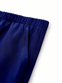 TaskEZ Scrubs Set: V-Neck Short Sleeve Top & Pants Scrub Uniform For Healthcare Workers - Deep Blue - View 4
