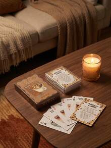 Joivida 1Pc/2Pcs Creative Casual Board Game Cards With Coffee And Milk Tea Themes, Suitable For Multi-Player Party Entertainment, Featuring A And Fun Style, And Printed Playing Cards With Coffee And Milk Tea Patterns - Multicolor - View 11