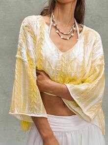 Bohemela Women Knit Tops - Yellow - View 5