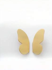 Cirelle 1pc Metal Butterfly Cabinet Knob, Brushed Gold Decorative Drawer Pull, Modern Minimalist Butterfly Handle For Wardrobe & Dresser - Yellow - View 12