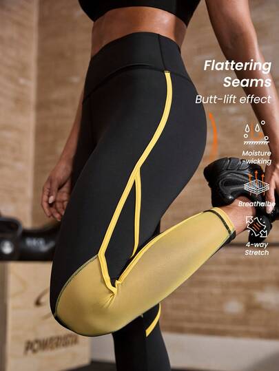 Powerista Quần legging nữ cạp cao phối lưới