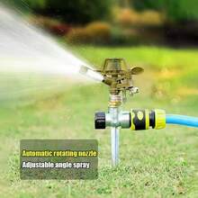 1pc Aluminum Alloy Ground Spike + Zinc Alloy Rotating Sprinkler Head, 360° Auto Rotation Large Coverage Garden Irrigation, For Lawn & Yard - sprinkler - View 7