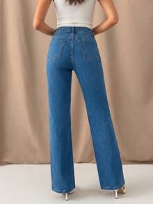 High Waist Push Up Shaper Flare Woman Jean - Blue - View 2