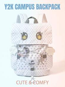 Mochila Casual Versátil, Impermeable y Portátil para Viajes al Aire Libre - Ojos blancos - Ver 3