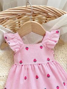 Baju Terusan Bayi Perempuan Motif Bunga Lucu Lengan Pendek - MultiWarna - View 5