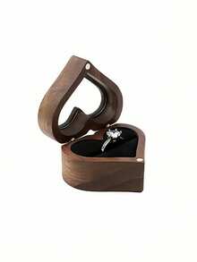 1 Stück Herz-förmige Holz-Schmuckbox für elegante Ringpräsentation, perfekt für Verlobungen, Hochzeiten und Valentinstag Geschenke, ideale Aufbewahrungslösung für Paare, Schulanfang Grundausstattung, einzigartiges Wohndekoration, sinnvolles Geschenk für besondere Anlässe, Liebe feiern und Erinnerungen mit dieser zeitlosen Schatulle bewahren, Raumdekoration - Walnuss - Übersicht 12