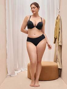 Bralution One Plus-Size Romantic Bra With Underwire - Black - View 7
