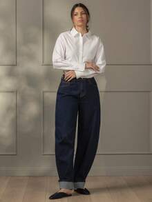 KÆRIA Hus Rour Cropped Shirt - Side Gather 100% Cotton - White - Button Up, Function, Summer Shirt, Festival, Summer, Festival, Pretty Feminine, CBK Style - White - View 3