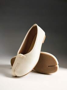 SHUZIA Bailarinas cómodas para damas - Blanco - Ver 8