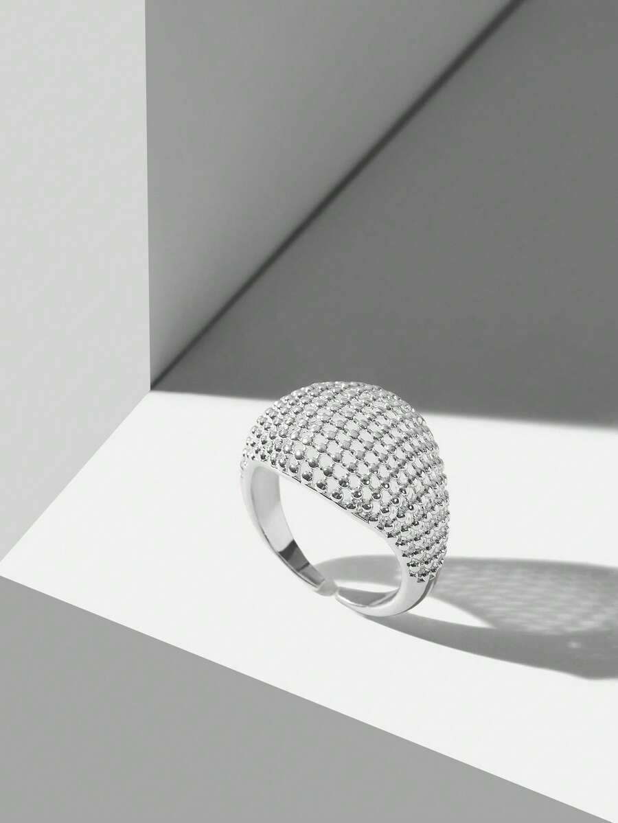 MOTF PREMIUM ANILLO MINIMALISTA DE MALLA PLATEADA - Plata 1 - Ver 2