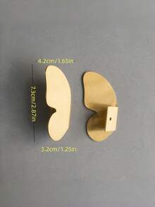Cirelle 1pc Metal Butterfly Cabinet Knob, Brushed Gold Decorative Drawer Pull, Modern Minimalist Butterfly Handle For Wardrobe & Dresser - Yellow - View 5