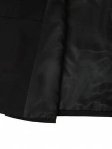 Manfinity Mode Setelan Jas dan Celana Pria Elegan untuk Bisnis, Warna Hitam Formal, Cocok untuk Gaya Klasik, Santai Sehari-hari, Hadiah Pesta, Liburan - Hitam - View 4