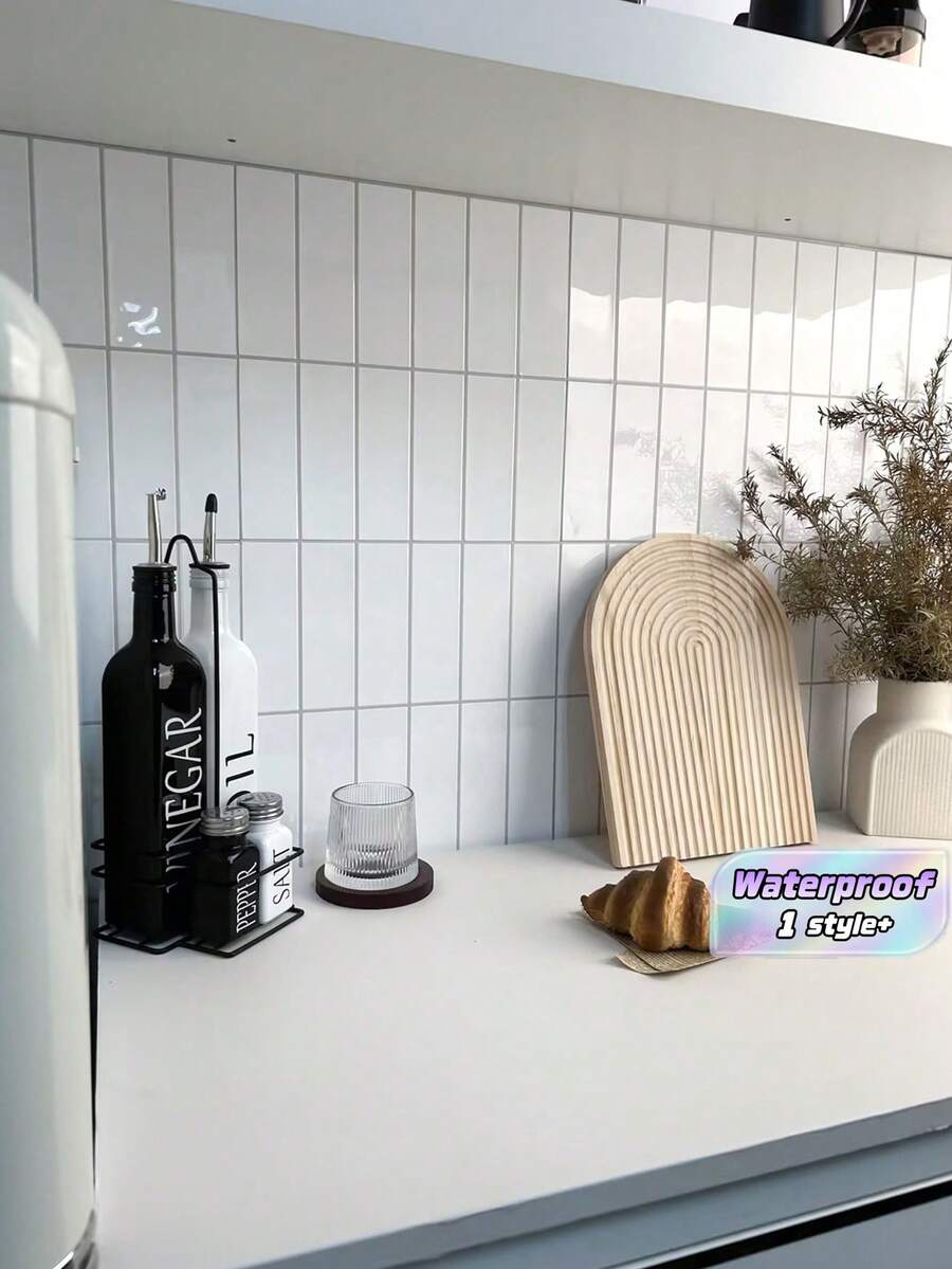 10/20Pcs Self Adhesive Wall Stickers Waterproof Heat Resistant Peel And Stick Panels For Living Room Kitchen Backsplash Bathroom Home Renovation Spring Decor Birthday Graduation Gift - multicolor - View 1