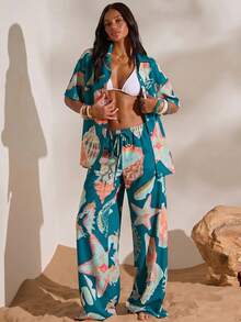 Opulessa Vacation Printed Loose Woven Shirt For Women - Multicolor - View 7