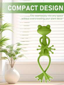 1/3/5 Pcs Frog-Shaped Plant Stands - Creative Climbing Plant Support For Small Potted Plants & Succulents, Cute Stable Durable Plastic Garden Decor, Fantasy Frog Garden Ornaments - multicolor - View 5