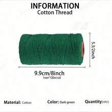 Cuerda de macramé de 2 mm x 100 m, cuerda retorcida colorida, cuerda de algodón, hilo de macramé para colgar en la pared, colgar plantas, manualidades, proyectos de decoración DIY - Multicolor - Ver 20