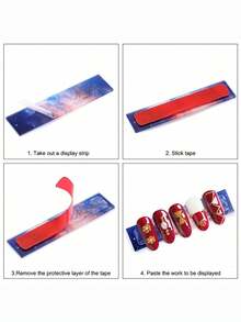 1Pc Double Sided Crystal Clear Nail Adhesive Tape Invisible Press On Nail Tape 5m 196 Inch Nail Display Tape For Manicure Tool Home Salon - Red - View 3
