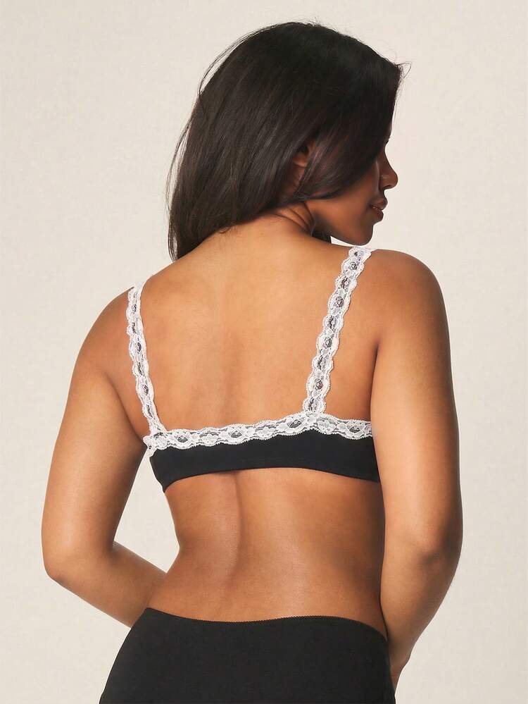 MISSGUIDED Ensemble soutien-gorge et culotte à bordure en dentelle