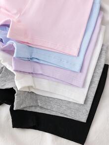 6 piezas/paquete Bragas de color macaron sólido para niñas - Multicolor - Ver 7