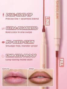 SHEGLAM True Stain 液態唇線筆-014 Kinda Nude 持久唇膏絲滑霧面染色液 品牌美妝化妝品 適合女士與女孩 - 014 Kinda Nude - 查看 4