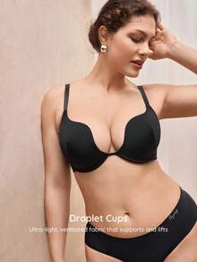 Bralution One Plus-Size Romantic Bra With Underwire - Black - View 5