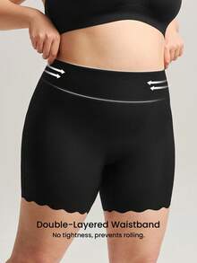 LUVLETTE paquete de 1 pantalón corto de tiro alto con control de abdomen, ropa interior transpirable para mujer - Negro - Negro - Ver 3