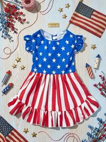 PETSIN 1 pezzo Vestito carino per animali domestici con motivo a stelle e strisce patriottico - Multicolore - Visualizzare 2