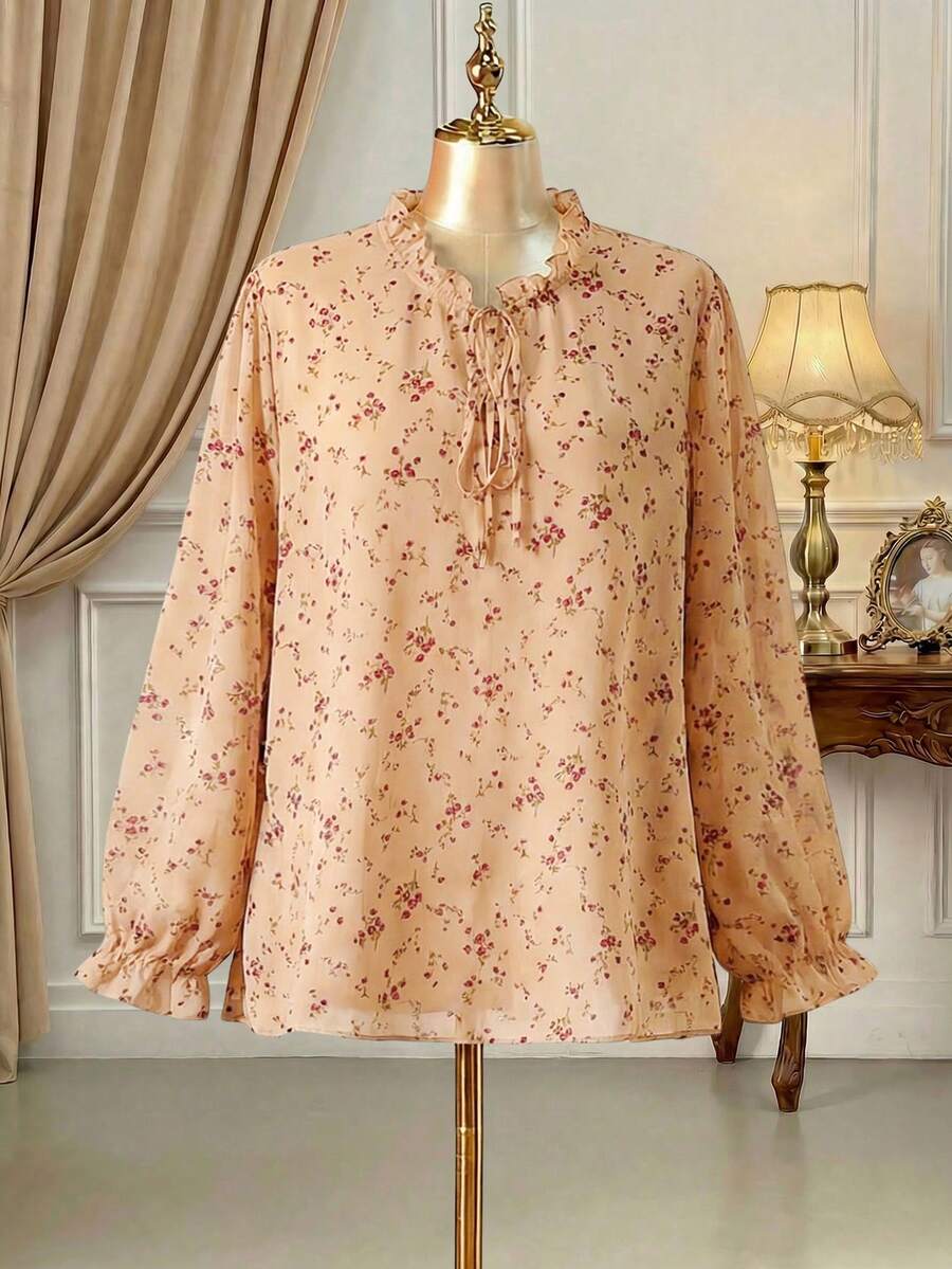 SHEIN Clasi Plus Size Long Sleeve Casual Shirt, Suitable For Summer Fall Cloth For Women - Multicolor - View 1