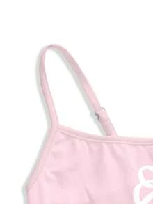 ROMWE Kawaii Cute Rabbit Bow Spring Sexy Hottie Preppy Camisole For Women - Pink - View 3