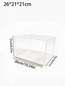 白色底座高清收藏品展示盒，组装式透明亚克力盒，玻璃盒替代品，用于展示人偶、玩偶、装饰品，家居收纳整理，礼品盒 - 彩色 - 查看 17