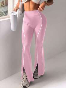 Velisys Velisys Pantalones deportivos sin costuras de color contrastante para mujer - Multicolor - Ver 5