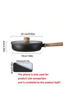 1 Set High-Quality Black Nonstick Cookware Set, Includes Nonstick Pan, Frying Pan, Soup Pot And Flat Pan, Suitable For Induction Cooktop, Compatible With All Stoves. This Nonstick Frying Pan Can Be Used For Pancakes, Fried Eggs, Steak, Etc. Titanium Alloy Material, Lightweight And Portable, Ideal Choice For Induction Cooktop. - View 7