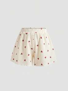 SHEIN Tween Girl Bow Decor Camisole And Shorts Casual Set - Multicolor - View 4