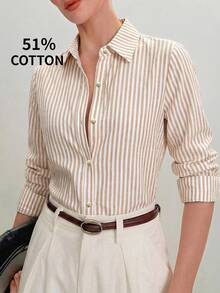 Camisa de manga larga para mujer con botones en los hombros, estilo clásico vintage de los 90, romántica, adecuada para ir al trabajo, oficina, uso diario casual, - Blanco y Negro - Ver 11