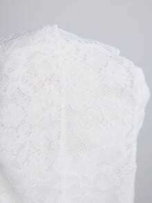 Rina Fox Minissaia branca de renda feminina para primavera/verão, estilo retrô Y2K, charmosa e sexy, ideal para encontros, festivais de música, moda urbana casual e férias na praia. - Branco - Ver 8