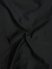 Vorlivo 男士抽繩腰條紋對比色泳褲，適用海灘/度假村、假期 - 黑色 - 查看 5