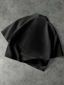 PAVTROS Camisa de manga corta de solapa única con estampado de letras para hombres - Negro - Ver 2