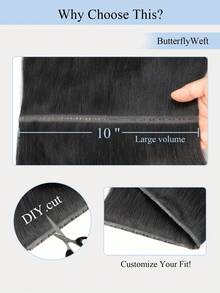 Ekstensi Rambut Weft Butterfly Rambut Manusia Tanpa Lem Lubang PU Genius Hand Tid Lurus #1B, Ekstensi Rambut Weft Lubang XO Injeksi Ganda Weft Tab Ganda Tak Terlihat Pemasangan Aman Perpaduan Tanpa Celah, Kompatibel Dengan Semua Jenis Rambut - Penggunaan Salon & Rumah - S1B - View 7