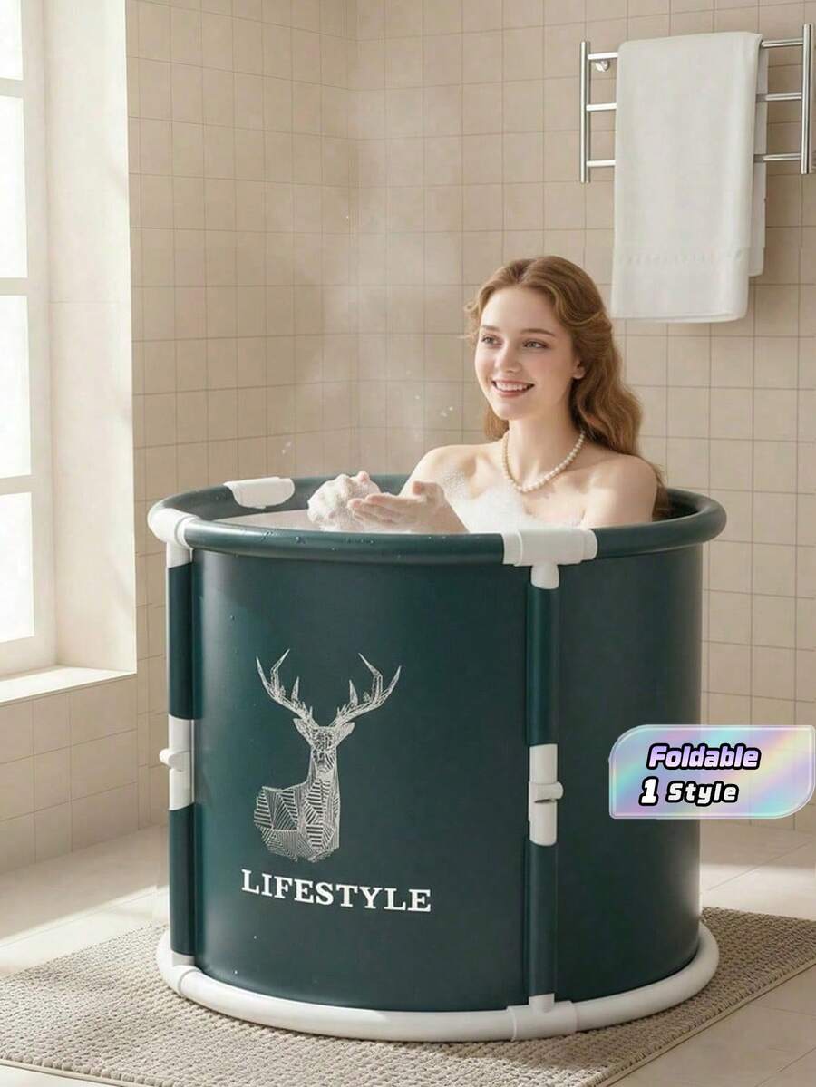 1PC Portable Foldable Bathtub For Adults, Ice Bath Hot & Cold Soaking Tub, Outdoor Indoor Spa Tub, Freestanding Soaking Tub With Temperature Retention, Shower Tub Bathroom Bathroom Accessories Bathroom Tools - Multicolor - View 1