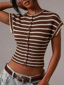 Athîral Áo len nữ vest - Cà phê nâu - Xem 3
